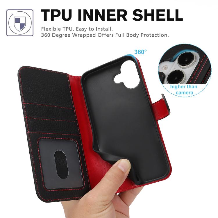 For iPhone 15 Pro Genuine Leather Card Wallet MagSafe Phone Case(Black) - iPhone 15 Pro Cases by buy2fix | Online Shopping UK | buy2fix