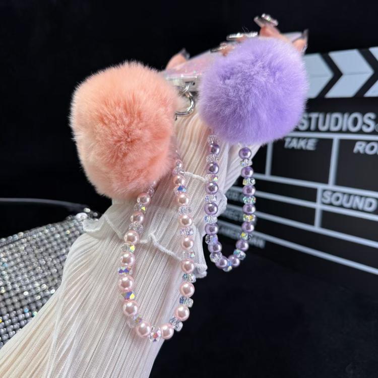 Hairball Chain Pendant Phone Chain(Pink) - Lanyards & Wrist Straps by buy2fix | Online Shopping UK | buy2fix