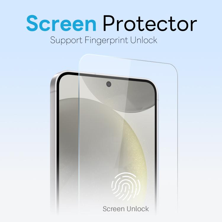 For Samsung Galaxy S24 5G NORTHJO 3 in 1 Clear Phone Case with Screen Protector Lens Film - Galaxy S24 5G Cases by NORTHJO | Online Shopping UK | buy2fix