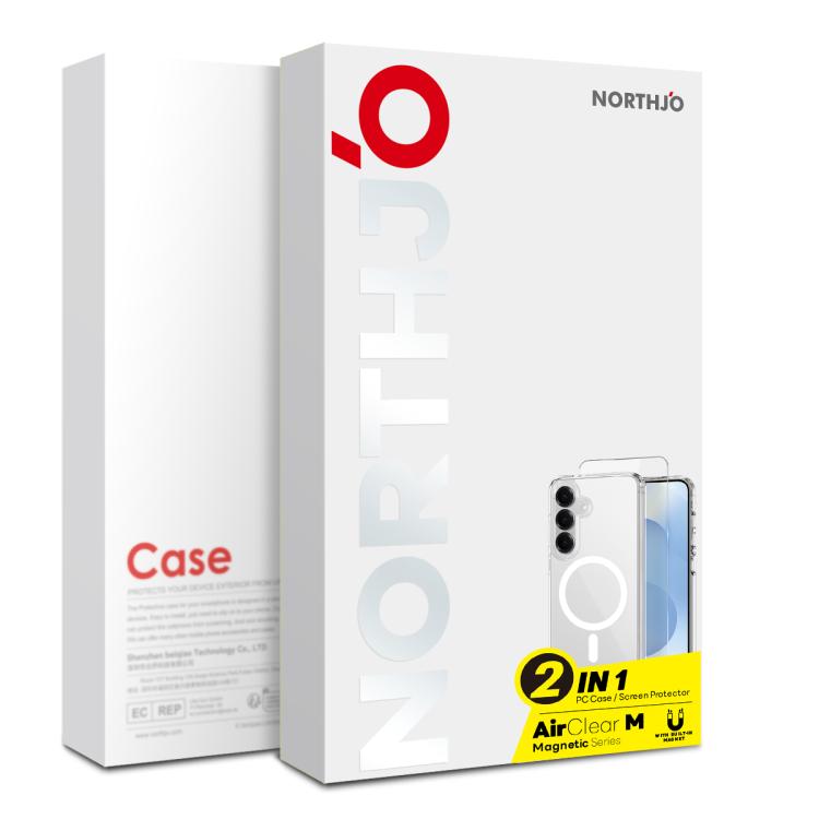 For Samsung Galaxy S25 5G NORTHJO 2 in 1 PC MagSafe Magnetic Phone Case with Screen Film(Clear) - Galaxy S25 5G Cases by NORTHJO | Online Shopping UK | buy2fix