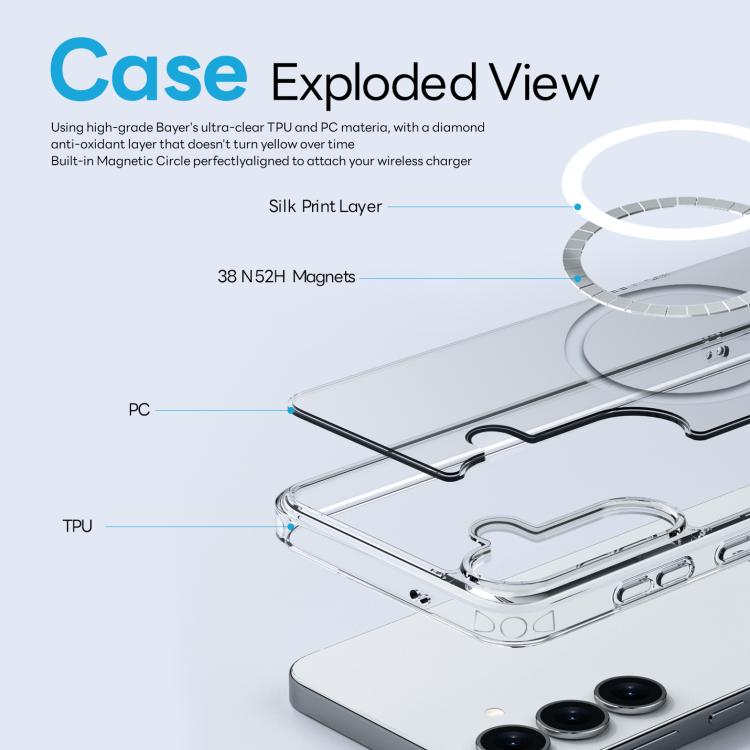 For Samsung Galaxy S24+ 5G NORTHJO 2 in 1 PC MagSafe Magnetic Phone Case with Screen Film(Clear) - Galaxy S24+ 5G Cases by NORTHJO | Online Shopping UK | buy2fix
