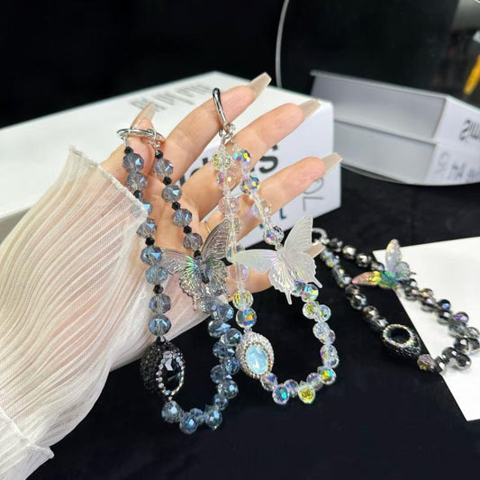 Heavy Industry Diamond-Rncrusted Sparkle Retro Phone Chain(Black) - Lanyards & Wrist Straps by buy2fix | Online Shopping UK | buy2fix