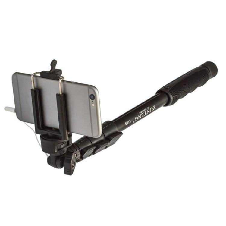 YUNTENG 1188 Retractable 3.5mm Wired Selfie Stick Monopod - Selfie Sticks by YUNTENG | Online Shopping UK | buy2fix