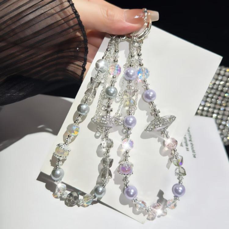 Asteroid Pearl Mobile Phone Chain(White) - Lanyards & Wrist Straps by buy2fix | Online Shopping UK | buy2fix