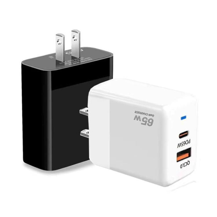 GaN PD 45W + QC3.0 USB Fully Compatible Protocol Charger for MacBook,US Plug(Black) - USB Charger by buy2fix | Online Shopping UK | buy2fix