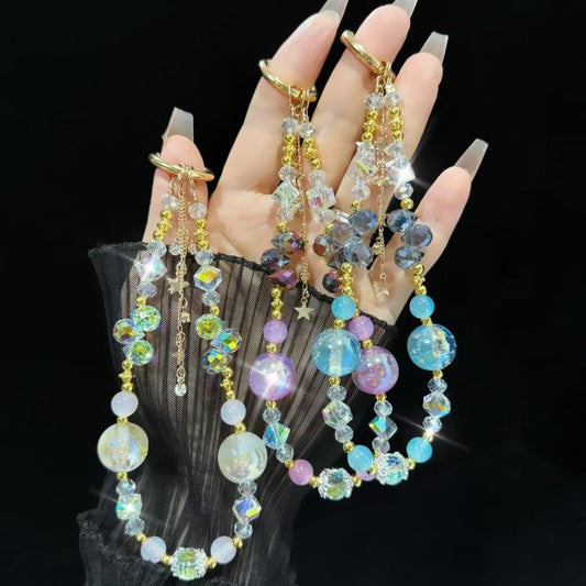 Heidi Beads Star Pendant Mobile Phone Chain(Blue) - Lanyards & Wrist Straps by buy2fix | Online Shopping UK | buy2fix