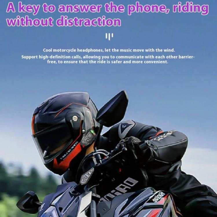 BT56 Rhythm Light Effects Motorcycle Helmet Headphone Bluetooth-Compatible Music Headset - Motorcycle Walkie Talkie by buy2fix | Online Shopping UK | buy2fix