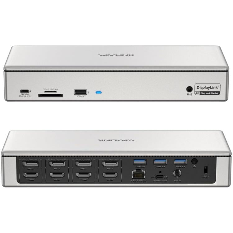 WAVLINK UG69PD12 DisplayLink Docking Station Quad Monitors For Laptops M1 / M2 / Mac & Windows, Plug:UK Plug - by WAVLINK | Online Shopping UK | buy2fix