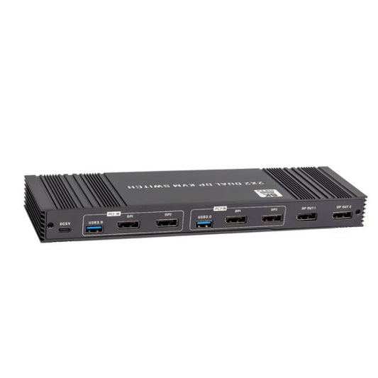K10-2 For 2 Computers/Monitors USB 3.0 Dual DP Output 8K 60Hz 2x2 Version 2.1 KVM Switcher, Plug:US Plug - Switch by buy2fix | Online Shopping UK | buy2fix