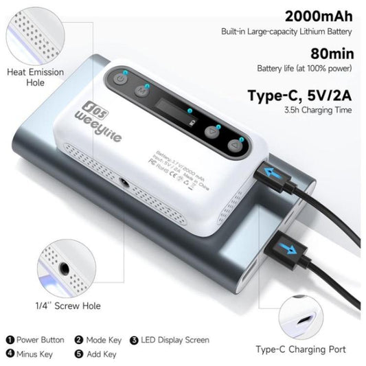 Weeylite S05 Portable App Control Phone Fill Lamp Video Live Streaming Photography RGB Full Color Fill Light(Grey) - Selfie Light by buy2fix | Online Shopping UK | buy2fix