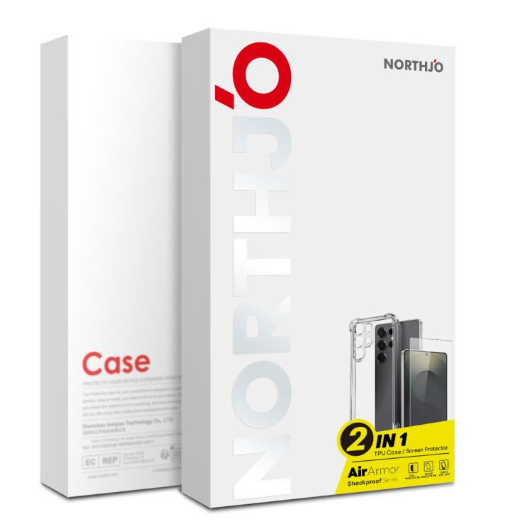 For Samsung Galaxy A06 4G / 5G NORTHJO 2 in 1 TPU Airbag Shockproof Phone Case with Screen Film(Clear) - Galaxy Phone Cases by NORTHJO | Online Shopping UK | buy2fix