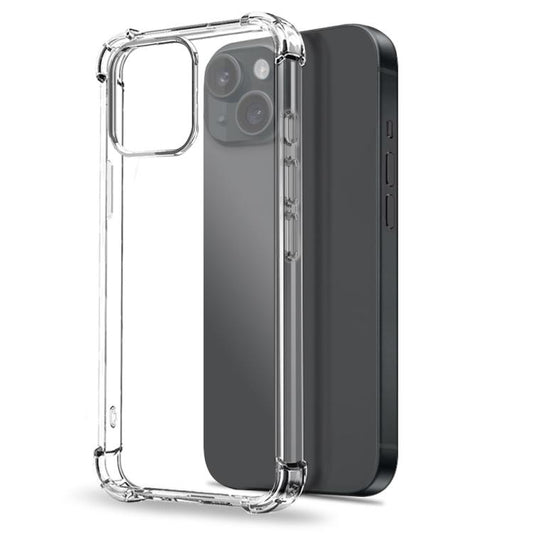 For iPhone 15 NORTHJO 2 in 1 TPU Airbag Shockproof Phone Case with Screen Film(Clear) - iPhone 15 Cases by NORTHJO | Online Shopping UK | buy2fix