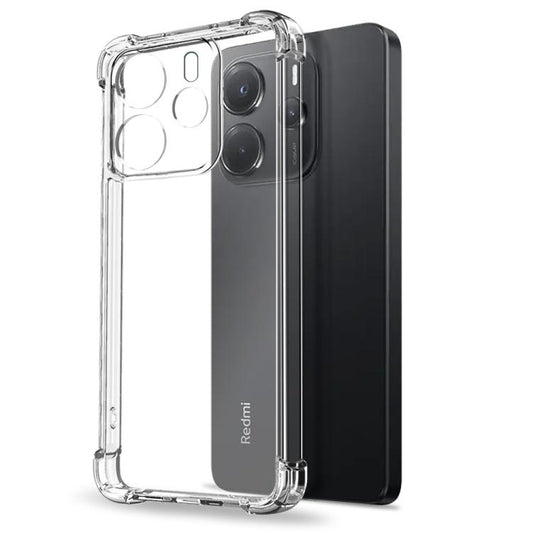 For Redmi Note 14 4G 163.25mm NORTHJO 2 in 1 TPU Airbag Shockproof Phone Case with Screen Film(Clear) - Note 14 Cases by NORTHJO | Online Shopping UK | buy2fix