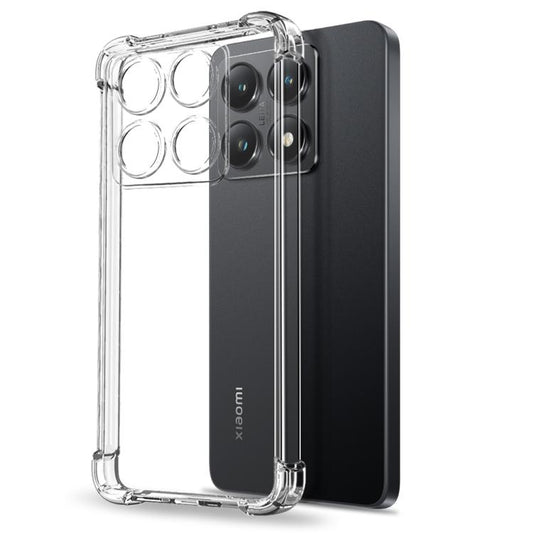For Xiaomi 14T 5G NORTHJO 2 in 1 TPU Airbag Shockproof Phone Case with Screen Film(Clear) - Xiaomi Cases by NORTHJO | Online Shopping UK | buy2fix