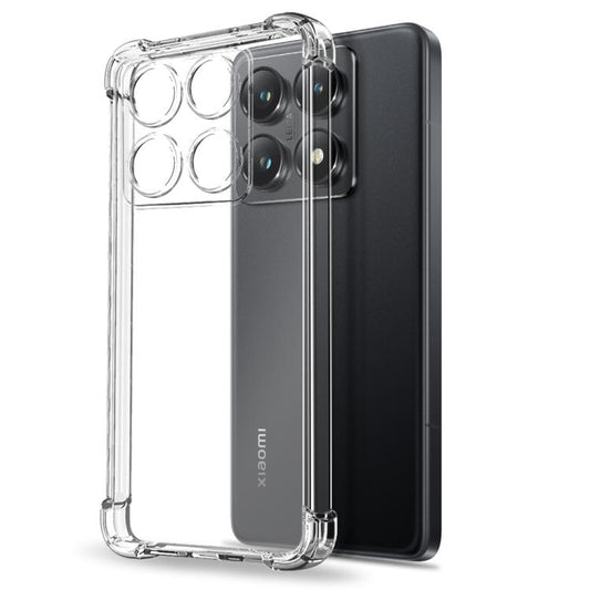 For Xiaomi 14T Pro 5G NORTHJO 2 in 1 TPU Airbag Shockproof Phone Case with Screen Film(Clear) - Xiaomi Cases by NORTHJO | Online Shopping UK | buy2fix