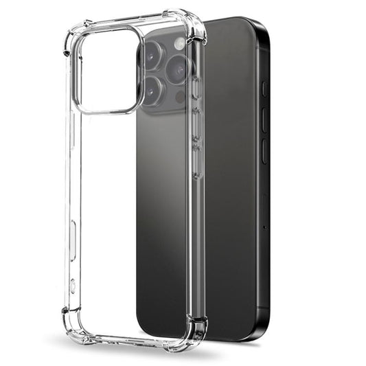 For iPhone 16 Pro Max NORTHJO 3 in 1 TPU Airbag Shockproof Phone Case with Screen Protector Lens Film(Clear) - iPhone 16 Pro Max Tempered Glass by NORTHJO | Online Shopping UK | buy2fix