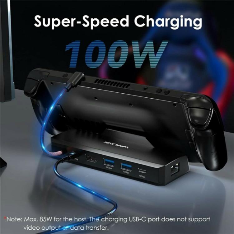 WAVLINK UHP3426 For Steam Deck Gigabit RJ45 100W PD Hub Adapter 6 in 1 Docking Station - Other Accessories by buy2fix | Online Shopping UK | buy2fix