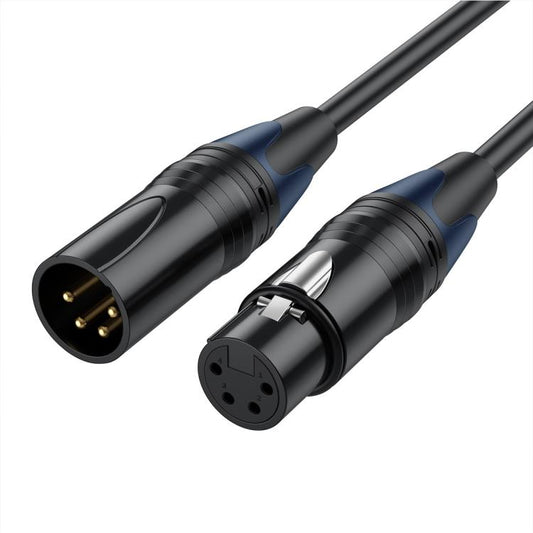 JUNSUNMAY 4 Pin XLR Male to Female Headphone Audio Adapter Cable, Length:0.5m - Microphone Audio Cable & Connector by JUNSUNMAY | Online Shopping UK | buy2fix