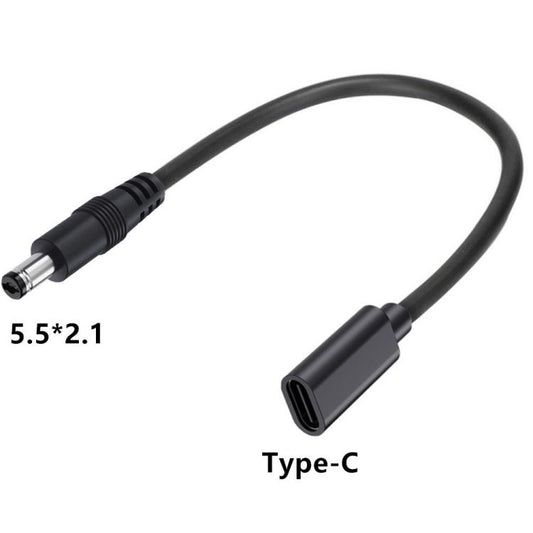 JUNSUNMAY 5V 3A DC 5.5mm x 2.1mm Male to Type-C Female Power Extension Charge Cord, Length:25cm - Universal Power Adapter by JUNSUNMAY | Online Shopping UK | buy2fix