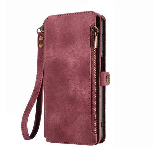 For iPhone 16 Plus Fantasy Multifunctional Zipper Wallet Leather Phone Case(purple) - iPhone 16 Plus Cases by buy2fix | Online Shopping UK | buy2fix
