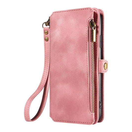 For iPhone 12 / 12 Pro Fantasy Multifunctional Zipper Wallet Leather Phone Case(pink) - iPhone 12 / 12 Pro Cases by buy2fix | Online Shopping UK | buy2fix