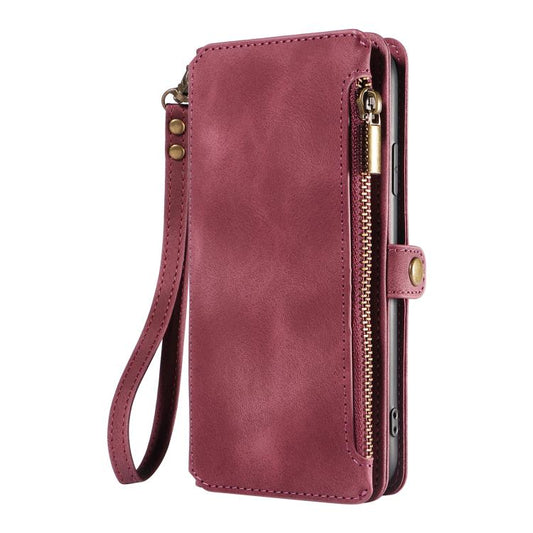 For iPhone 12 / 12 Pro Fantasy Multifunctional Zipper Wallet Leather Phone Case(purple) - iPhone 12 / 12 Pro Cases by buy2fix | Online Shopping UK | buy2fix