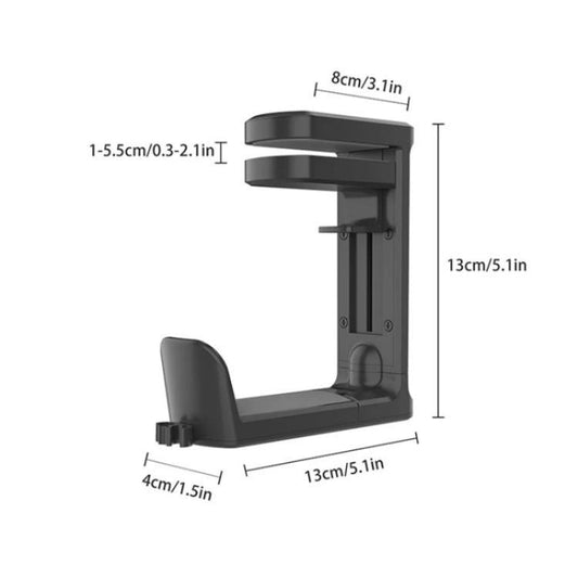 XWJ-EJJ01 360 Degree Rotatable Under Desk Storage Bracket Gaming Headset Holder(White) - Headset Stand by buy2fix | Online Shopping UK | buy2fix