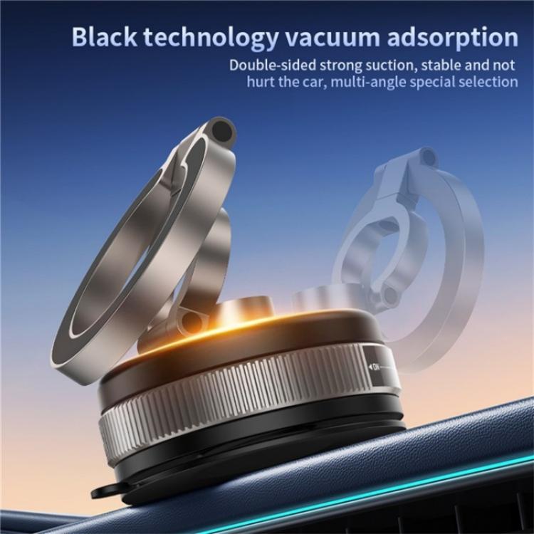 D1X Hands-Free Suction Cup Phone Holder Foldable Vacuum Magnetic Car Phone Mount - Universal Car Holders by buy2fix | Online Shopping UK | buy2fix
