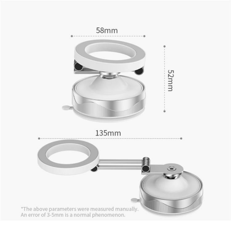 X30 Car Foldable Cell Phone Stand Suction Cup Mount Vacuum Magnetic Car Phone Holder(Black) - Universal Car Holders by buy2fix | Online Shopping UK | buy2fix