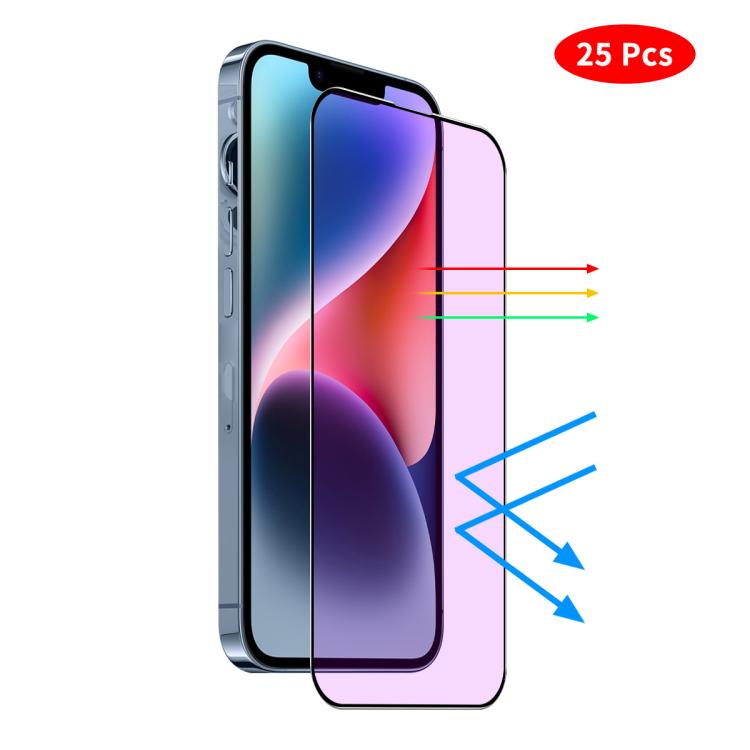 For iPhone 16 Pro Max JUNSUNMAY 25pcs Anti-Blue Light Silk Print HD Tempered Glass Film - iPhone 16 Pro Max Tempered Glass by JUNSUNMAY | Online Shopping UK | buy2fix