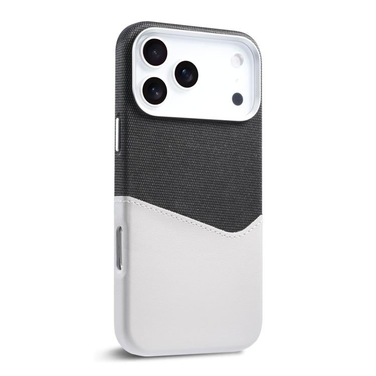 For iPhone 17 Pro Max Kalebol Cloth Textue Stitching Card Slot Magnetic Phone Case(Gray) - iPhone 17 Pro Max Cases by Kalebol | Online Shopping UK | buy2fix