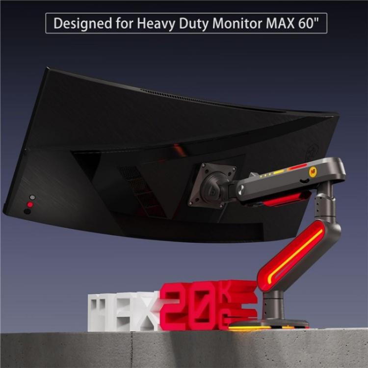 NORTH BAYOU L60 RGB Light Desk Mount Bracket 32-60 Inch Gaming Monitor Arm Stand - TV Brackets & Mounts by buy2fix | Online Shopping UK | buy2fix