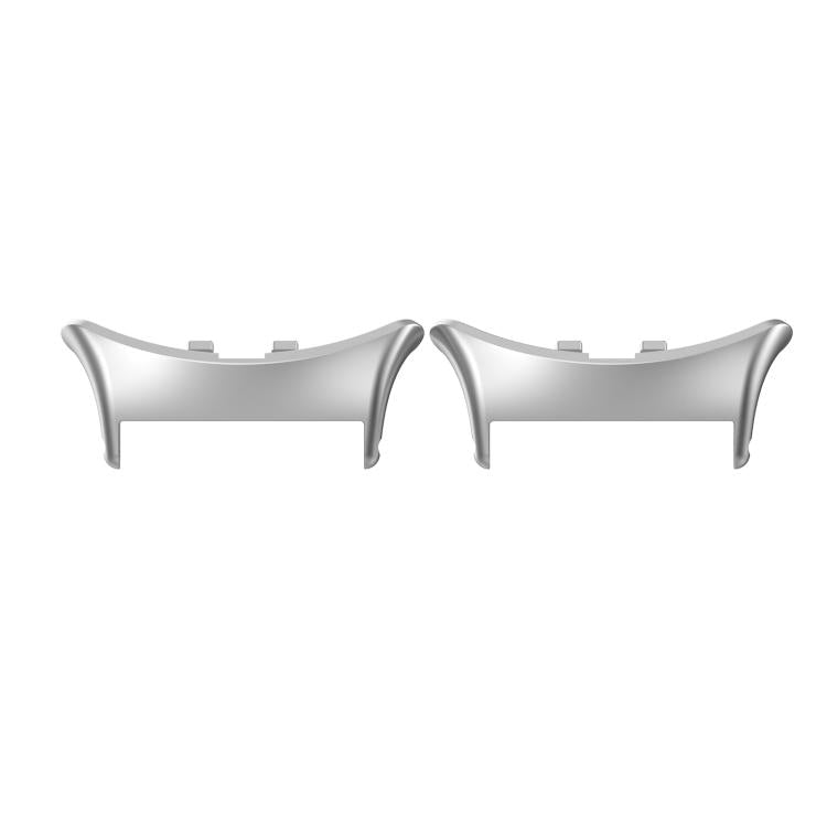 For vivo watch5 1 Pair 20mm 316 Stainless Steel Metal Watch Band Connector(Silver) - Other by buy2fix | Online Shopping UK | buy2fix