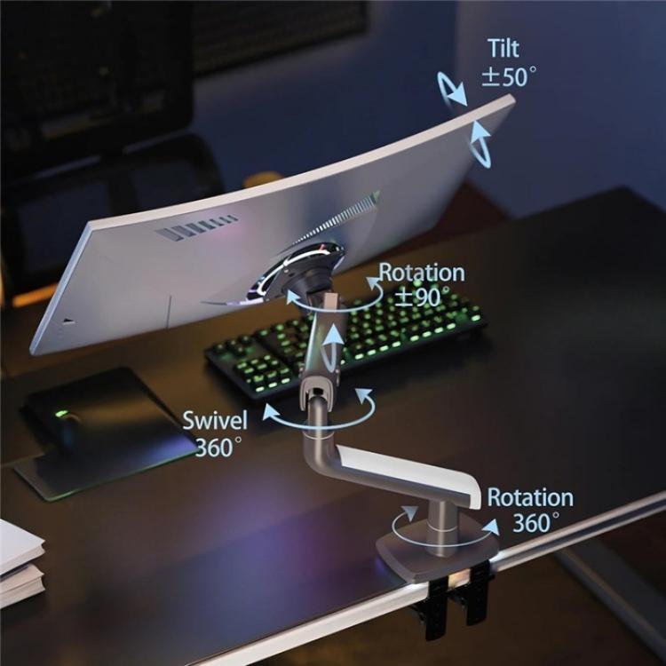 NORTH BAYOU A5 Flat Ultrawide Curved Monitors Bracket Gaming Monitor Arm VESA Mount - TV Brackets & Mounts by buy2fix | Online Shopping UK | buy2fix