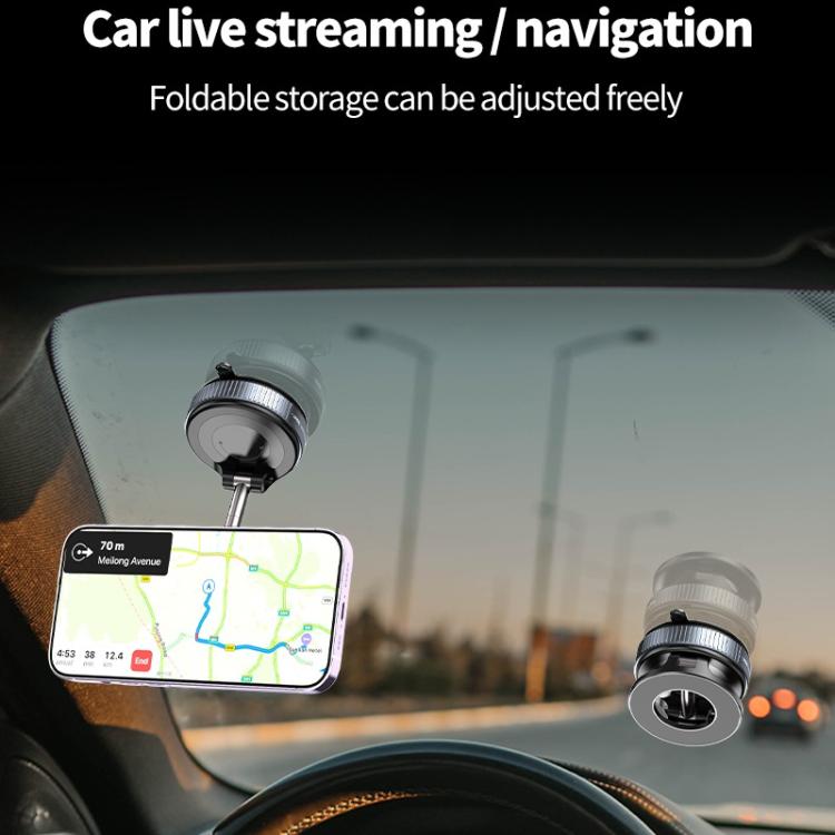 K007 Dashboard Stand 360 Degree Rotation Car Suction Cup Base Magnetic Mount Phone Holder(White) - Universal Car Holders by buy2fix | Online Shopping UK | buy2fix