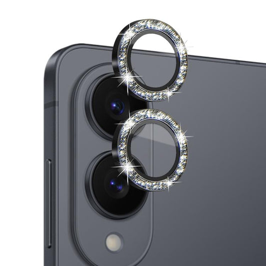 For Samsung Galaxy S25 Edge 5G NORTHJO 1 Set Camera Lens Protector Glitter Metal Ring Film(Black) - For Samsung by NORTHJO | Online Shopping UK | buy2fix