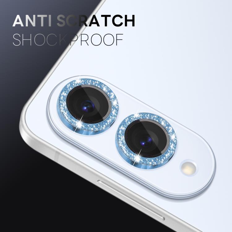 For Samsung Galaxy S25 Edge 5G NORTHJO 1 Set Camera Lens Protector Glitter Metal Ring Film(Blue) - For Samsung by NORTHJO | Online Shopping UK | buy2fix