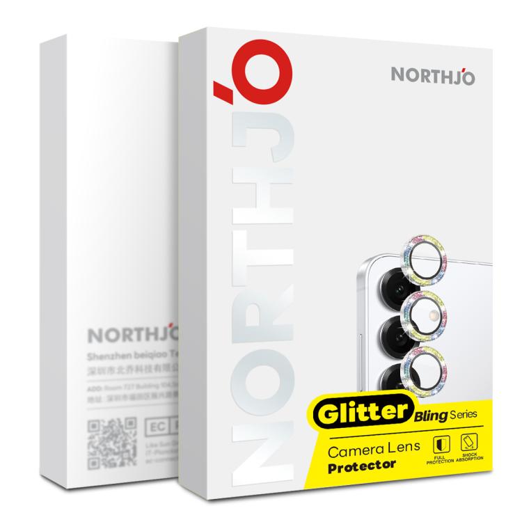 For Samsung Galaxy S25 Edge 5G NORTHJO 1 Set Camera Lens Protector Glitter Metal Ring Film(Colorful) - For Samsung by NORTHJO | Online Shopping UK | buy2fix