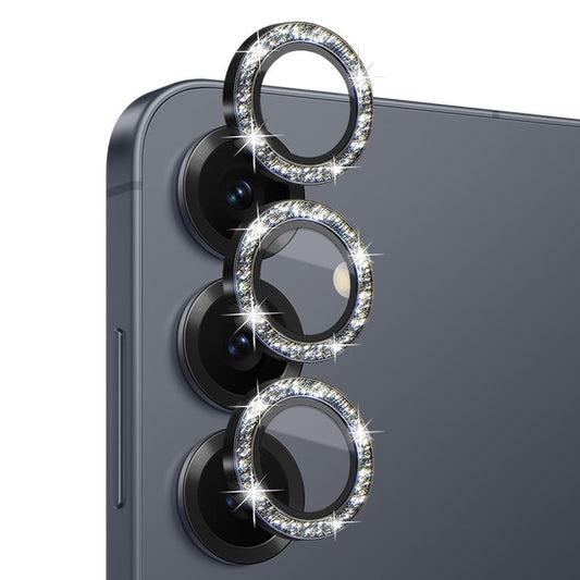 For Samsung Galaxy S25 5G NORTHJO 1 Set Camera Lens Protector Glitter Metal Ring Film(Black) - For Samsung by NORTHJO | Online Shopping UK | buy2fix