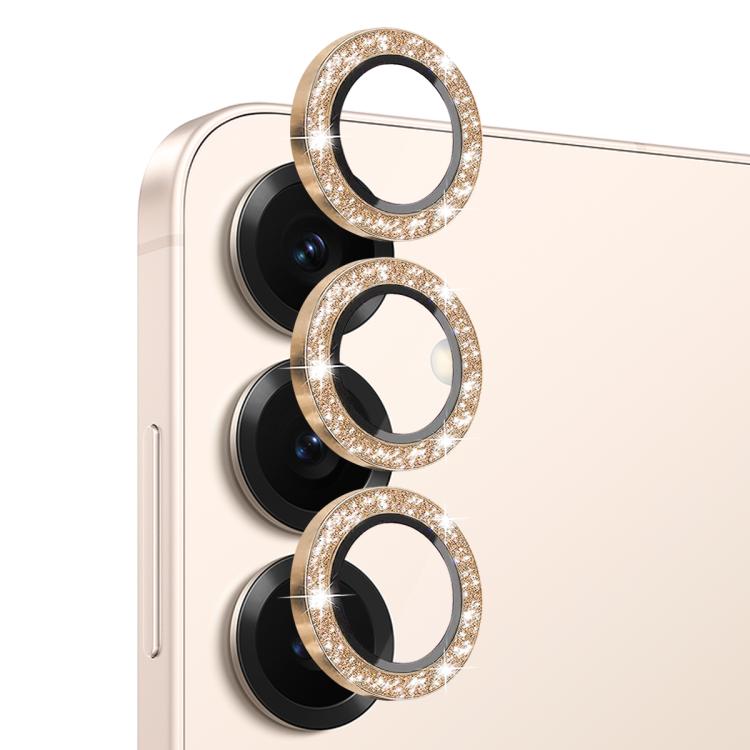 For Samsung Galaxy S25 5G NORTHJO 1 Set Camera Lens Protector Glitter Metal Ring Film(Gold) - For Samsung by NORTHJO | Online Shopping UK | buy2fix