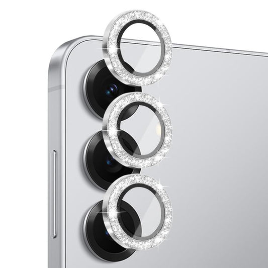 For Samsung Galaxy S25 5G NORTHJO 1 Set Camera Lens Protector Glitter Metal Ring Film(Silver) - For Samsung by NORTHJO | Online Shopping UK | buy2fix