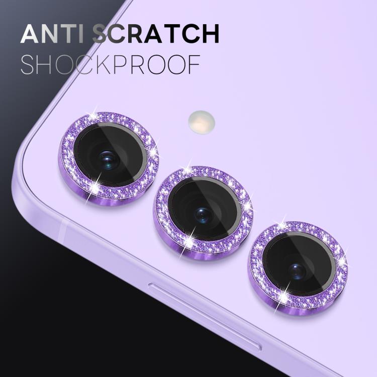 For Samsung Galaxy S25 5G NORTHJO 1 Set Camera Lens Protector Glitter Metal Ring Film(Purple) - For Samsung by NORTHJO | Online Shopping UK | buy2fix