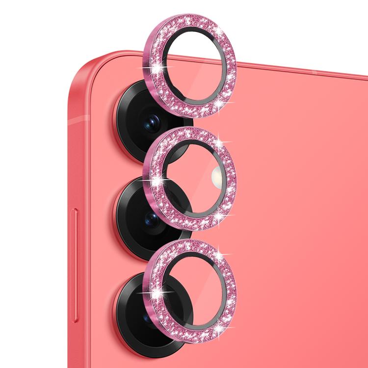 For Samsung Galaxy S25+ 5G NORTHJO 1 Set Camera Lens Protector Glitter Metal Ring Film(Pink) - For Samsung by NORTHJO | Online Shopping UK | buy2fix