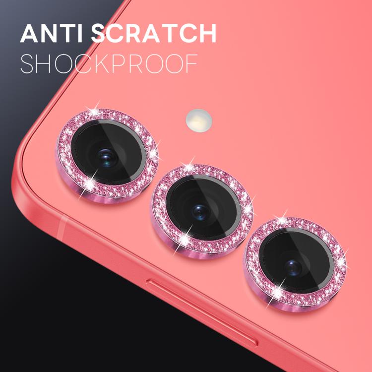 For Samsung Galaxy S25+ 5G NORTHJO 1 Set Camera Lens Protector Glitter Metal Ring Film(Pink) - For Samsung by NORTHJO | Online Shopping UK | buy2fix