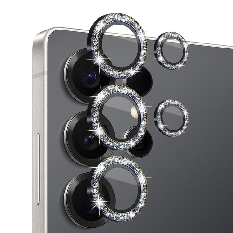 For Samsung Galaxy S25 Ultra 5G NORTHJO 1 Set Camera Lens Protector Glitter Metal Ring Film(Black) - For Samsung by NORTHJO | Online Shopping UK | buy2fix