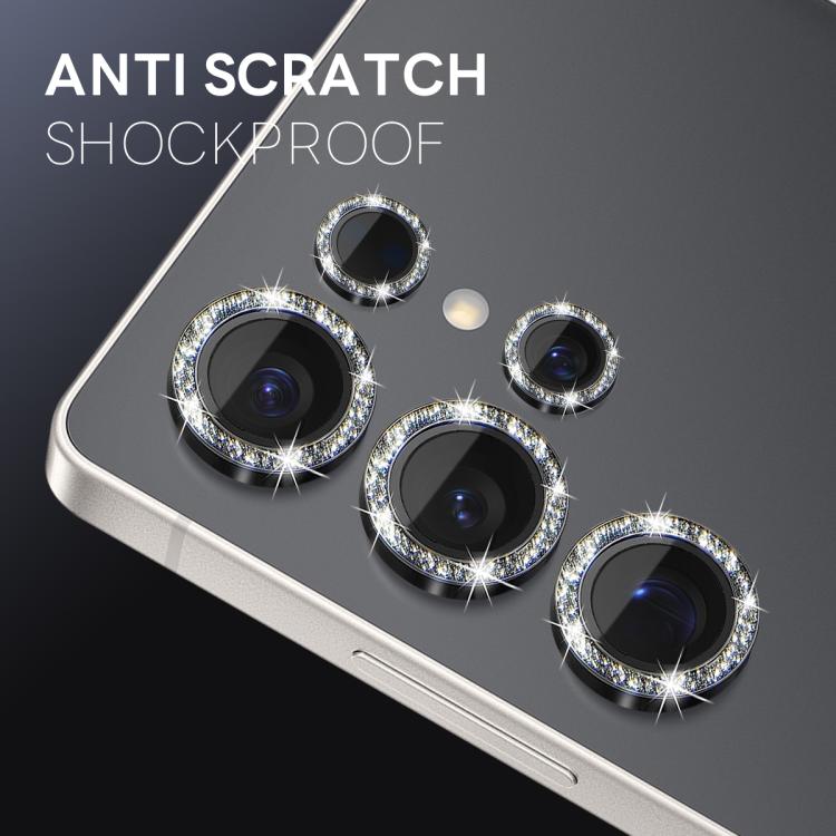 For Samsung Galaxy S25 Ultra 5G NORTHJO 1 Set Camera Lens Protector Glitter Metal Ring Film(Black) - For Samsung by NORTHJO | Online Shopping UK | buy2fix