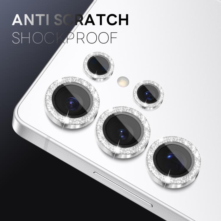 For Samsung Galaxy S25 Ultra 5G NORTHJO 1 Set Camera Lens Protector Glitter Metal Ring Film(Silver) - For Samsung by NORTHJO | Online Shopping UK | buy2fix