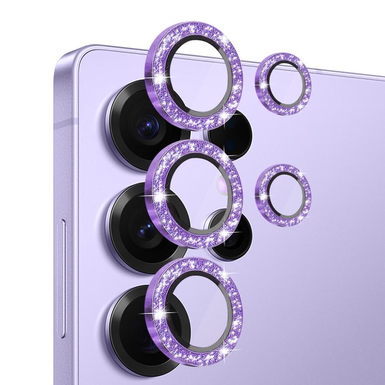 For Samsung Galaxy S25 Ultra 5G NORTHJO 1 Set Camera Lens Protector Glitter Metal Ring Film(Purple) - For Samsung by NORTHJO | Online Shopping UK | buy2fix