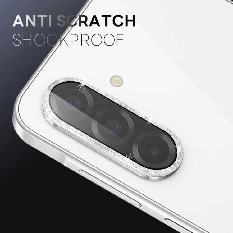 For Samsung Galaxy A26 5G NORTHJO 1 Set Camera Lens Protector Glitter Metal Ring Film(Silver) - For Samsung by NORTHJO | Online Shopping UK | buy2fix