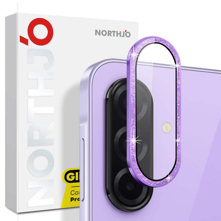 For Samsung Galaxy A26 5G NORTHJO 1 Set Camera Lens Protector Glitter Metal Ring Film(Purple) - For Samsung by NORTHJO | Online Shopping UK | buy2fix